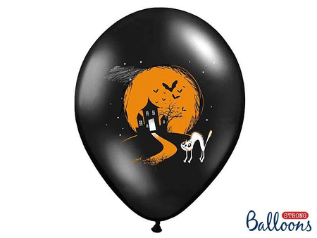 Ballons 30 cm, Gespenst, PastellSchwarz (1 Pk./ 6 Stück)