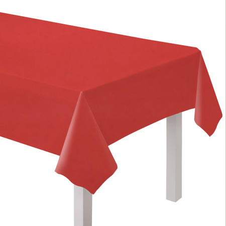 Red foil tablecloth 137 x 274cm