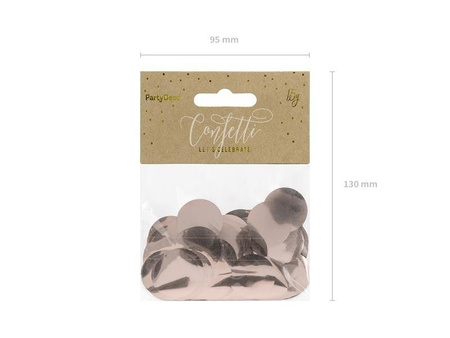 Konfetti Kółka, Rose Gold - różowe złoto, 15g