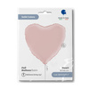 Foil Balloon - Satin pastel pink heart 46 cm, Grabo