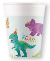  Paper Cups, Multicolor, DINO PARTY – 200 ml, 8 pcs