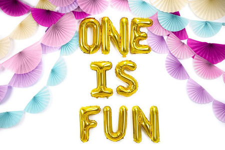 Balon foliowy Litera F, 35cm, Złota