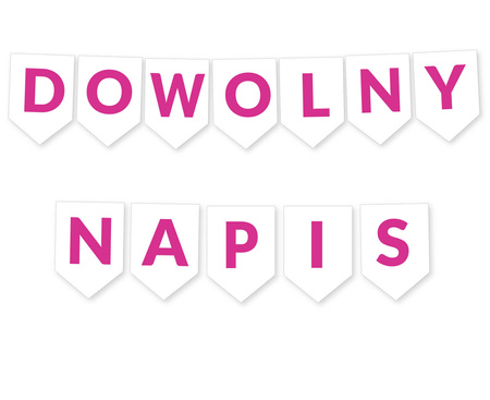 Personalisiertes Banner, Flaggen mit individuellem Schriftzug, Rosa