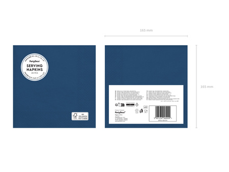 Papierservietten Marineblau 33x33cm 20 St