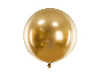 Round balloon glossy, golden 60cm, 1 pc.