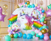 Foil balloons - a set of unicorn, Happy Birthday 5 pcs.