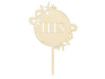 Wooden IHS Communion Topper, 23cm