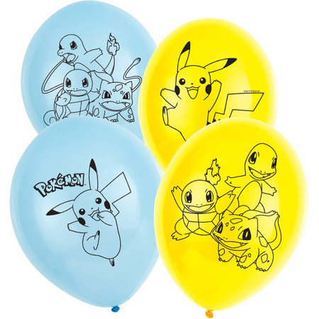 Balony lateksowe Pokemon 28cm, 6 szt.