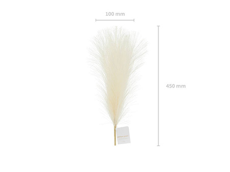 Artificial pampas grass, 10x45 cm, light cream