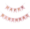 Geburtstagsgirlande, Happy Birthday, Banner, XXL , 20cm, Rosa