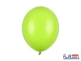Balony lateksowe Strong, Limonkowe, Pastel Lime Green, 30cm, 10 szt.