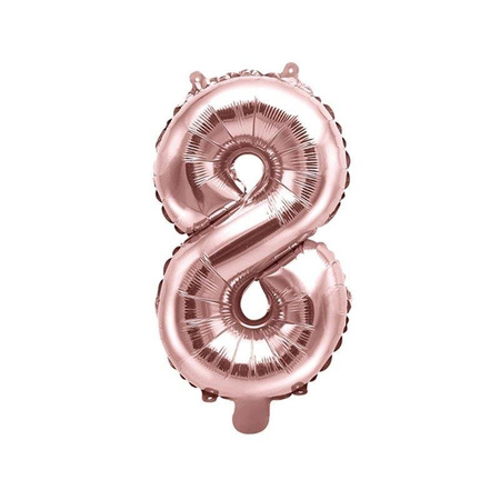 Foil Balloons Birthdays 18 digits Rose Gold 35cm, set in the eighties