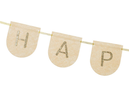 Felt Happy Birthday Banner, Pink, 3m