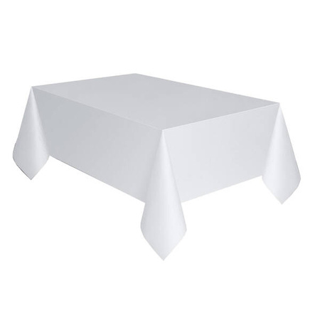 White foil tablecloth 137 x 274cm