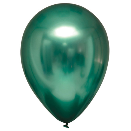 Latex balloons Decorator Satin Luxe Chrome Emerald, 28cm, 50 pcs