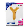 Foil balloon letter Y, 66cm, gold