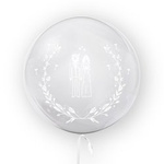 Transparenter Ballon mit Drucken Junges Paar, 45 cm