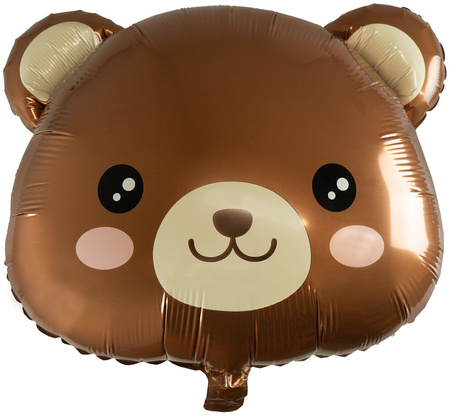 Foil Balloon Bear Head Brown 40x34 cm