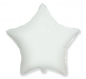 Foil balloon White Star, 45cm, Flexmetal