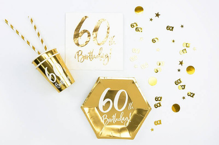 Metalized confetti. Gold, number 60, 15g