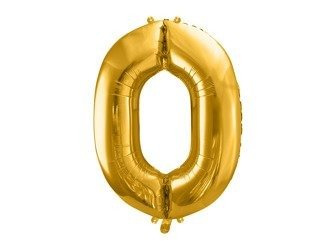 The number 0 Foil balloon, 86cm, gold