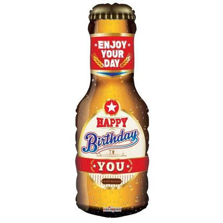 Geburtstag, Bierflasche, "Happy Birthday", 36 "