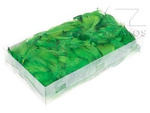 Feathers in a box - grassy green