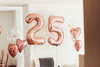 Foil balloon digit '5', 86cm, pink gold