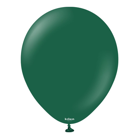 Latex Balloons Kalisan Standard Dark Green, 13cm, 100 pcs.