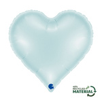 Foil balloon heart blue Satin Pastel Blue 45cm
