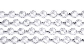 Girlanda kryształowa, bezbarwny, 1m