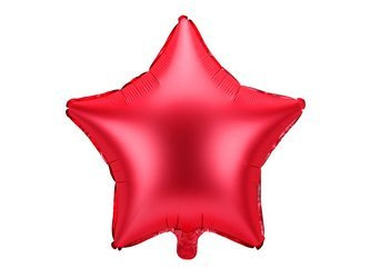 Foil balloon star, red, 48cm red