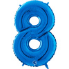 Foil Balloon Number 8 Blue, 66 cm Grabo
