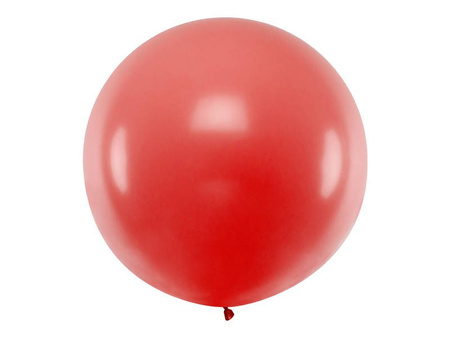 Balon lateksowy Gigant, Czerwony, Pastel Red, 1m, 1 szt.