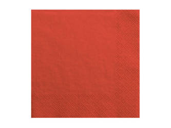 Dreilagige Servietten, rot 33x33cm (1 op / 20 Stück)