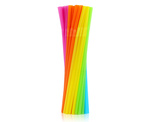 Bent reusable straws, color mix, 5mm, 210mm, 500pcs