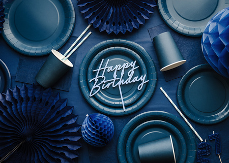 Papierservietten Marineblau 33x33cm 20 St