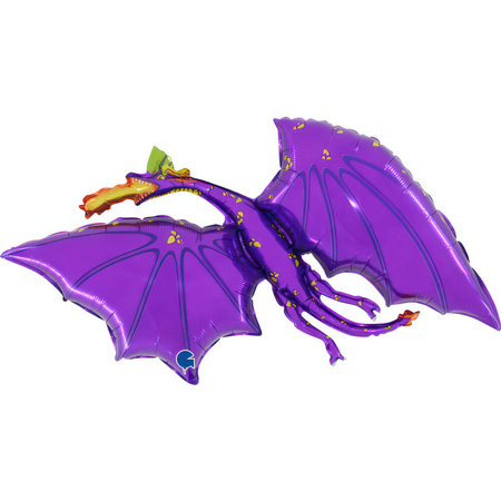 Balloon Foil Purple Dragon,  110cm