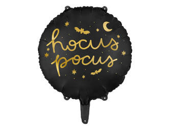 Balon foliowy Hocus Pocus, halloween 45 cm, czarny