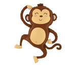 Foil Balloon Monkey 60x76 cm
