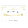 Komunia Święta metaliczne złoto / baner 150 cm