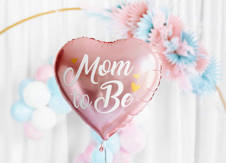 Foil balloon mom to be, 35cm, pink