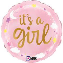 Balon Foliowy - Różowy It's A Girl 46cm