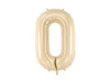 The number 0 Foil balloon, 72cm, beige, cream