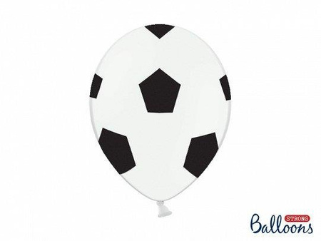 Latex balloons, Football, 30 cm (1 op. / 6 pcs.)