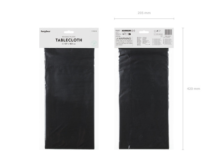 Synthetic Plain Tablecloth Black 137 x 183 cm