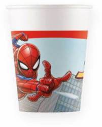 Spiderman Crime Fighter Pappbecher 200 ml, 8 Stück.