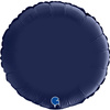 Folienballon - Rund satiniert navy blau 46 cm, Grabo