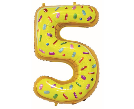Foil balloon digit 5, cookie 78cm