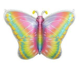 Folienballon Pastell Schmetterling, 64x53 cm